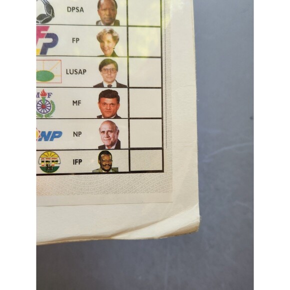 South African 1994 Voting Ballot Election Mandela W Certificate Of Authenticity - Picture 12 of 16
